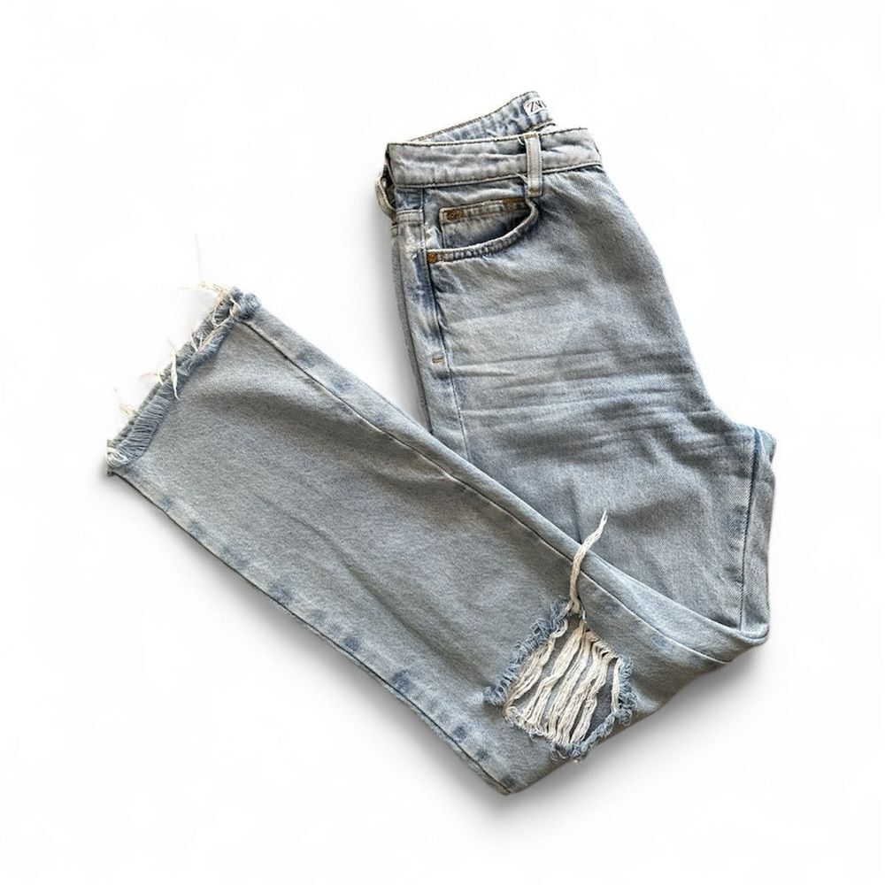 Zara Light Blue High Rise Women Jeans